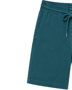 Pantalones Cortos Bermuda Casuales para Hombre en Azul Turquesa Personalizados, Pantalones Cortos de Playa con Cordón Ajustable, Ligeros, de Corte Relajado, Mezcla de Algodón - Product Image 3