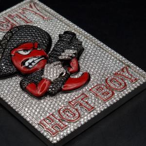 จี้ฮิปฮอปเงินแท้ 925 ชุบทอง 10K ประดับเพชรโมอิสซาไนต์แท้ ดีไซน์แบบ Iced Out สำหรับผู้ชาย พร้อมสร้อยคอแบบ 3D ชุบทอง - Product Image 5