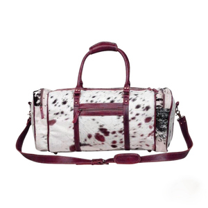 Sac de voyage en cuir de vachette imperméable et respirant grande capacité, style décontracté, pour la gym et le fitness, couleur personnalisable - Product Image 1