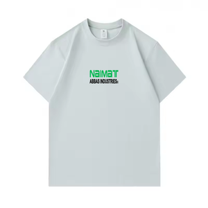 เสื้อยืดผู้ชายทรงปกติ ไหล่ตก คอกลม แขนสั้น ผ้าฝ้าย 100% สตรีทแวร์ สีพื้น เรียบง่าย ระบายอากาศได้ดี - Product Image 2