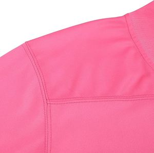Camiseta Deportiva Rosa de Manga Corta con Rayas Negras en las Mangas, Material Ligero de Poliéster - Product Image 6