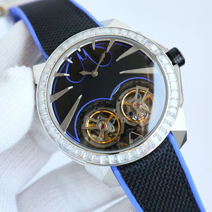 Reloj de Hombre Mecánico Automático Tourbillon, Deportivo, Casual, con Bisel Incrustado de Diamantes, Elegante, Moderno y Lujoso - Product Image 5