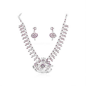Oxidised Silver Fashion Jewelry Necklace Set - Product Image 2