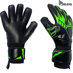 Gants de gardien de but de football professionnels en latex, design respirant, forte adhérence, support complet du poignet, boucle arrière durable - Product Image 2