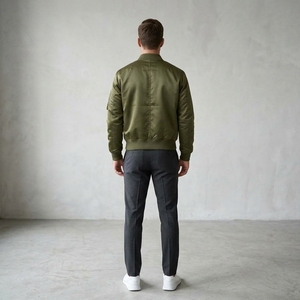 Chaqueta bomber acolchada verde oliva para hombre, ropa de calle, chaquetas de invierno al por mayor, chaqueta informal para hombre - Product Image 2