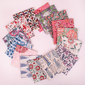 Block Printed Breathable Eco-Friendly Cotton Bandana Scarf Lightweight Floral <b>Wrap</b> Bohemian <b>Head</b> <b>Wrap</b> for Four Seasons - Product Image 3
