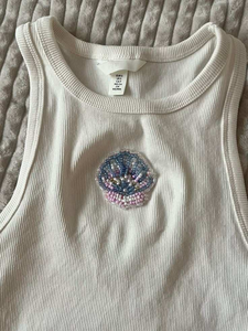 Top en perles fait main de haute qualité, camisole de soirée luxueuse pour femme à prix avantageux - Product Image 2
