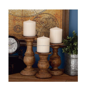 Candelero de madera orgánica para decoración ecológica del hogar para noches y eventos especiales - Product Image 2