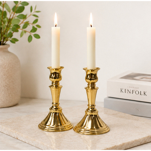 Luxury <b>Brass</b> Taper Candle <b>Holders</b> Set Vintage Gold Metal <b>Candlestick</b> Stands for Wedding Table Centerpieces Modern Home Decor - Product Image 2