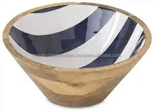 ชามไม้อะคาเซียชามสลัดไม้มะม่วงสุดหรูสำหรับเสิร์ฟอาหาร - Product Image 2