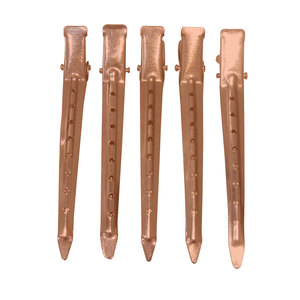 Pinzas de Pelo Profesionales Multiusos Tipo Pico de Pato, Pinzas de Aligátor para Peinar y Posicionar, Pinzas Metálicas de Seccionamiento para Salón con Orificio - Product Image 6