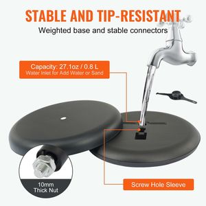 Heavy-Duty 11X17 pollici piedistallo cartello titolare verticale orizzontale regolabile nero Stand pavimento in piedi segno di pubblicità - Product Image 4
