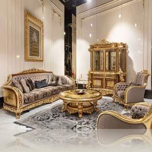 Luxury Classic Royal Traditional Durable <b>Wood</b> <b>Sofa</b> Set Sponge Filling for Apartment Living Room Furniture Amangiri Indonesia - Product Image 2