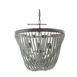 Lámparas de Techo de Lujo con Cuentas de Cristal, Diseño Elegante para Sala de Estar, Accesorios Colgantes de Techo, Forma Redonda de Metal - Product Image 1