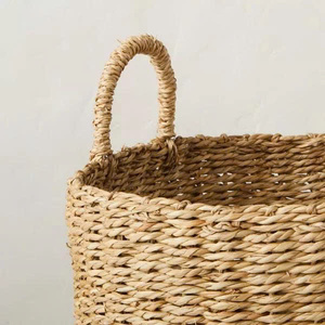 Set of 3 pcs <b>seagrass</b> <b>storage</b> <b>basket</b> with handle make in Vietnam with wholesale price OEM ODM color - Product Image 3
