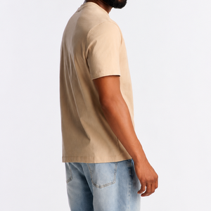 Camiseta casual de corte relajado, personalizable con transferencia térmica, logotipo impreso, premium, 100% algodón, cuello redondo clásico, para hombre, OEM, estilo urbano. - Product Image 5