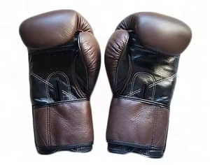 Gants de boxe en cuir PU véritable avec logo personnalisé, gants de Muay Thai, gants de kick-boxing, gants de boxe multicouches haute densité - Product Image 2