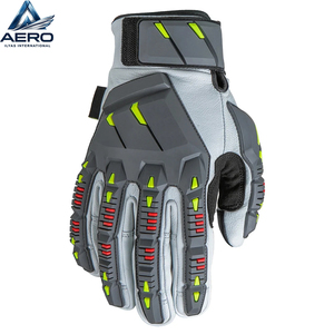Guantes de Trabajo de Cuero Resistentes a Impactos con Protección de Nudillos de TPR para Tareas de Abrasión Pesada, Seguridad Duradera para las Manos - Product Image 3
