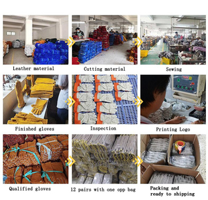 Wholesale Price Bulk <b>Men</b> Women Cow Split Leather Construction Safety Protective Work Working <b>Gloves</b> - Product Image 5
