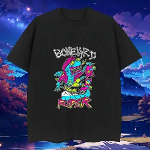 Camiseta Gráfica Oversize de Alta Calidad para Hombre, Ropa Casual Masculina, Camiseta Estampada de Algodón Premium con Logotipo Personalizado, Estampado Serigrafiado, Estilo Urbano - Product Image 3