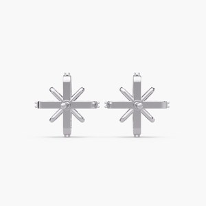 Pendientes de Oro Sólido de 14K/18K con Diamantes Cultivados en Laboratorio, Diseño de Estrella del Norte Polaris, 0.30Ctw, Engaste Pavé, Joyería Celestial - Product Image 6