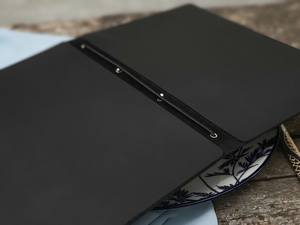 Porte-menu en cuir véritable classique, résistant à l'eau, léger, pour hôtels de luxe, LMC-0217 - Product Image 3