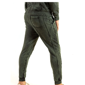 Ensemble de survêtement vintage deux pièces en molleton 100 % coton écologique pour homme, avec logo personnalisé, délavage acide, style streetwear et gym - Product Image 4