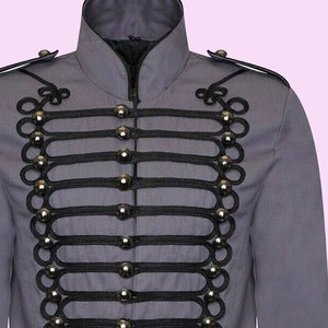 Men's Gothic Tailcoat Emo <b>Punk</b> Parade Steampunk <b>Jacket</b> Modern Pure Cotton Zipper Closure 2026 - Product Image 3