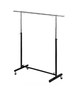 Perchero de Ropa Ajustable en Altura, Cromado, de Zinc, con Fácil Montaje para Uso en Interiores/Exteriores - Product Image 1