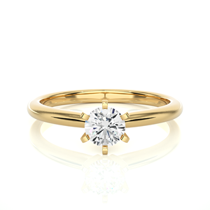 Anillo de Compromiso de Oro Sólido de 14K con Diamante Cultivado en Laboratorio, Certificado IGI, EF VVS, Anillo de Boda Elegante, Joyería Fina para Mujer - Product Image 2