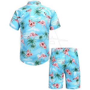 Ensemble décontracté deux pièces pour homme : chemise et short pour les vacances à la plage, grande taille, léger - Product Image 6