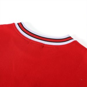 Sweat-shirt grec d'hiver à col rond pour homme, 100% coton molletonné, avec broderies chenille personnalisées rouge et blanc Delta DST, pour sororité - Product Image 3