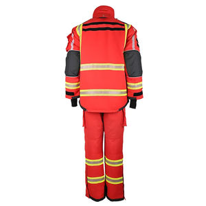 Traje de Bombero, Resistente a Productos Químicos, Ignífugo, con Franjas Reflectantes, Traje de Rescate para Incendios, Servicio OEM - Product Image 2