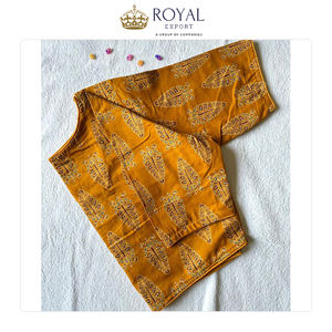 Nueva Llegada, Diseño Atractivo, Hermosa Blusa de Algodón Estampada a Mano con Bloques de Color, Completamente Cosida, para Uso Diario Informal, en Venta - Product Image 3