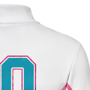 Teal Pink White Sublimated Cheer <b>Long</b> Sleeve Uniform Set Pleated <b>Skirt</b> Team Athletic Sportswear Training Practice Performance - Product Image 4
