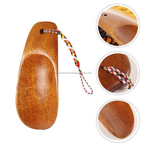 ล่าสุดการออกแบบโลโก้รองเท้าฮอร์นไม้ออกแบบที่มีแถบแขวนโดยงานฝีมือและที่กำหนดเองจับไม้ที่มีการขาย - Product Image 6