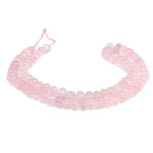 ลูกปัดโรสควอตซ์ธรรมชาติแกะสลักรูปฟักทอง ลูกปัดควอตซ์สีชมพูสำหรับทำเครื่องประดับ - Product Image 4