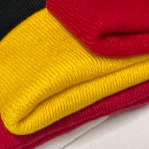 Men's Winter <b>Beanie</b> Hat Knitted Color Blocking Red <b>Navy</b> Pom Pom Casual Warm Hat 56-58CM Adult Unisex Style - Product Image 4