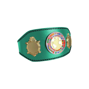 Cinturón de Campeonato de Lucha Libre Verde, Diseño Global, Detalles en Dorado, Cinturón de Título Personalizable - Product Image 6