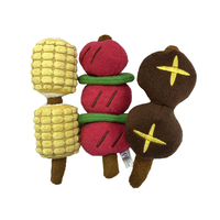 Perla Indestructible Squeaky BBQ Simulation Champignon Câlin Jouet à Mâcher pour Chiens Drôle Polyester Peluche Jouet Toutes Les Vacances
