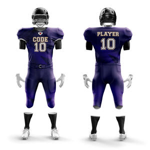 Uniformes de football américain pour jeunes de haute qualité, respirants, sur mesure, taille plus, manches courtes, 100% polyester, ensemble de shorts à séchage rapide - Product Image 1