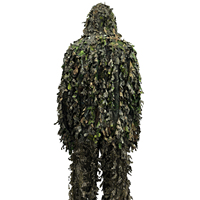 Combinaison Ghillie Camouflage Forêt Intégrale pour Sniper, Tenue Tactique Professionnelle pour Hommes, Combinaison Ghillie à Feuilles, Tenues de Sniper