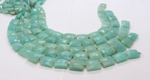 Cuentas de Amazonita Natural Facetadas en Forma de Cuadrado, Plano, Cubo y Rectángulo, Cuentas de Piedras Preciosas de 10 Pulgadas, Proveedor de Cuentas de Amazonita - Product Image 4