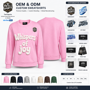 Sudadera Personalizable de Cuello Redondo para Mujer, Tejido Grueso, Transpirable, Ecológica, 100% Algodón, Estampado Invernal, Color en Contraste en la Parte Delantera - Product Image 5