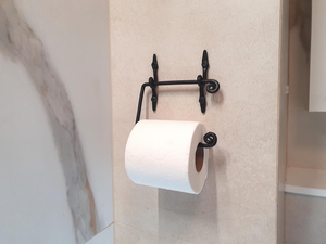 Portarrollos de Papel Higiénico de Metal Negro, Forjado a Mano, Minimalista, para Montar en la Pared, Soporte Rústico para Papel Higiénico, Accesorio para Baño - Product Image 1