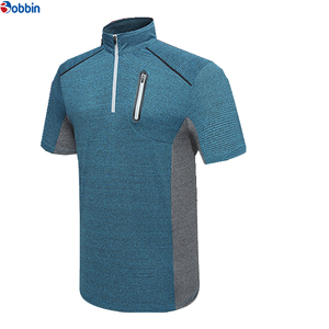 Camisas Polo de Hombre con Media Cremallera, Diseño Sólido Bordado, Cómodas, Transpirables, Estilo Casual de Negocios, con Bolsillo, Nueva Llegada - Product Image 3