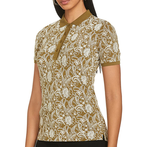 Camisetas de Polo Deportivas Casuales para Mujer, Camisetas de Verano de Manga Corta con Estampado de Cuadros por Sublimación - Product Image 3