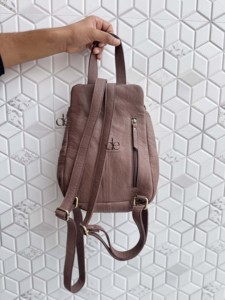 Sac à dos tendance en cuir véritable, motif cuir de vachette, style bohème, unisexe, de haute qualité, pour l'école - Product Image 3