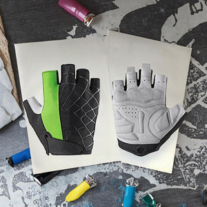 <b>Half</b> Finger Cycling Gloves PU Material Breathable Non <b>Slip</b> Touchscreen Outdoor Sports Unisex Summer Riding Gloves - Product Image 3
