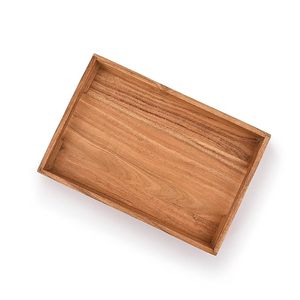 Bandeja Rectangular Moderna de Madera de Acacia con Asas con Diseño de Plantas para Mesa de Centro y Comedor, Uso Doméstico - Product Image 3